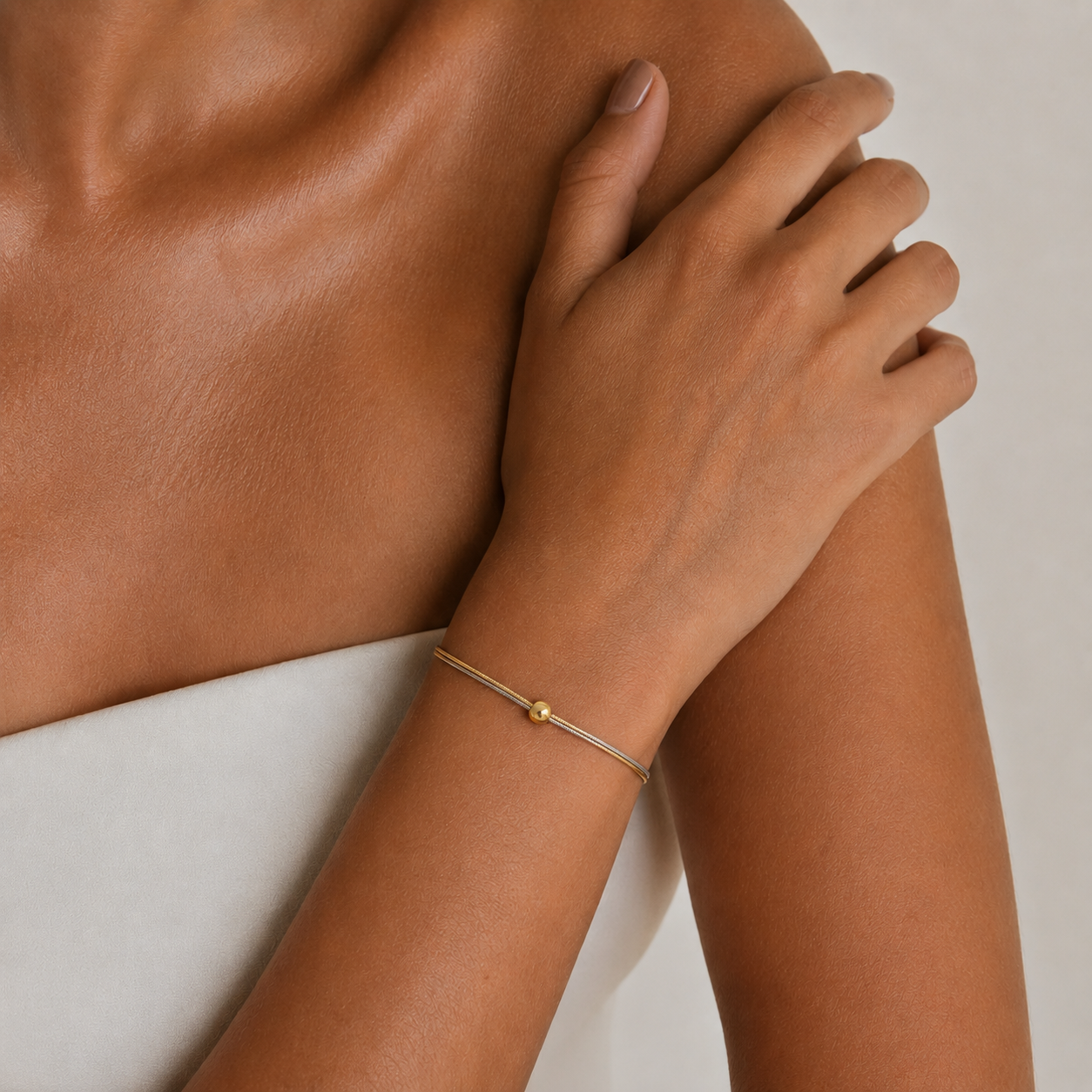Trinity Crystal Armband Silver