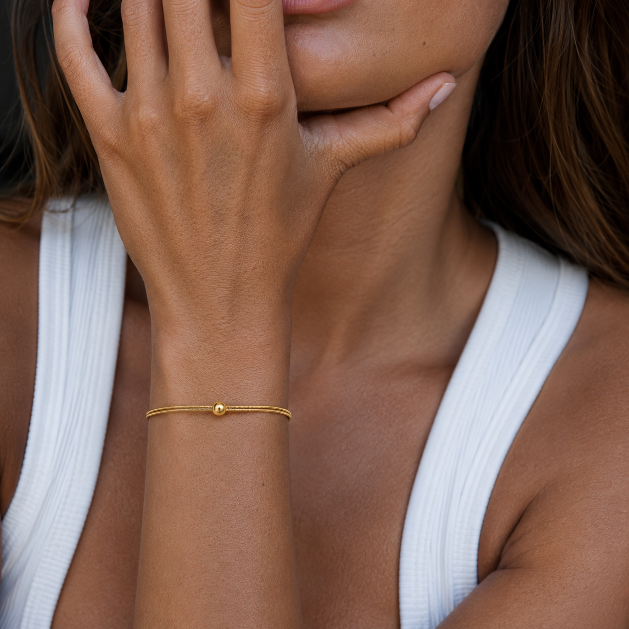 Trinity Crystal Armband Förgyllt