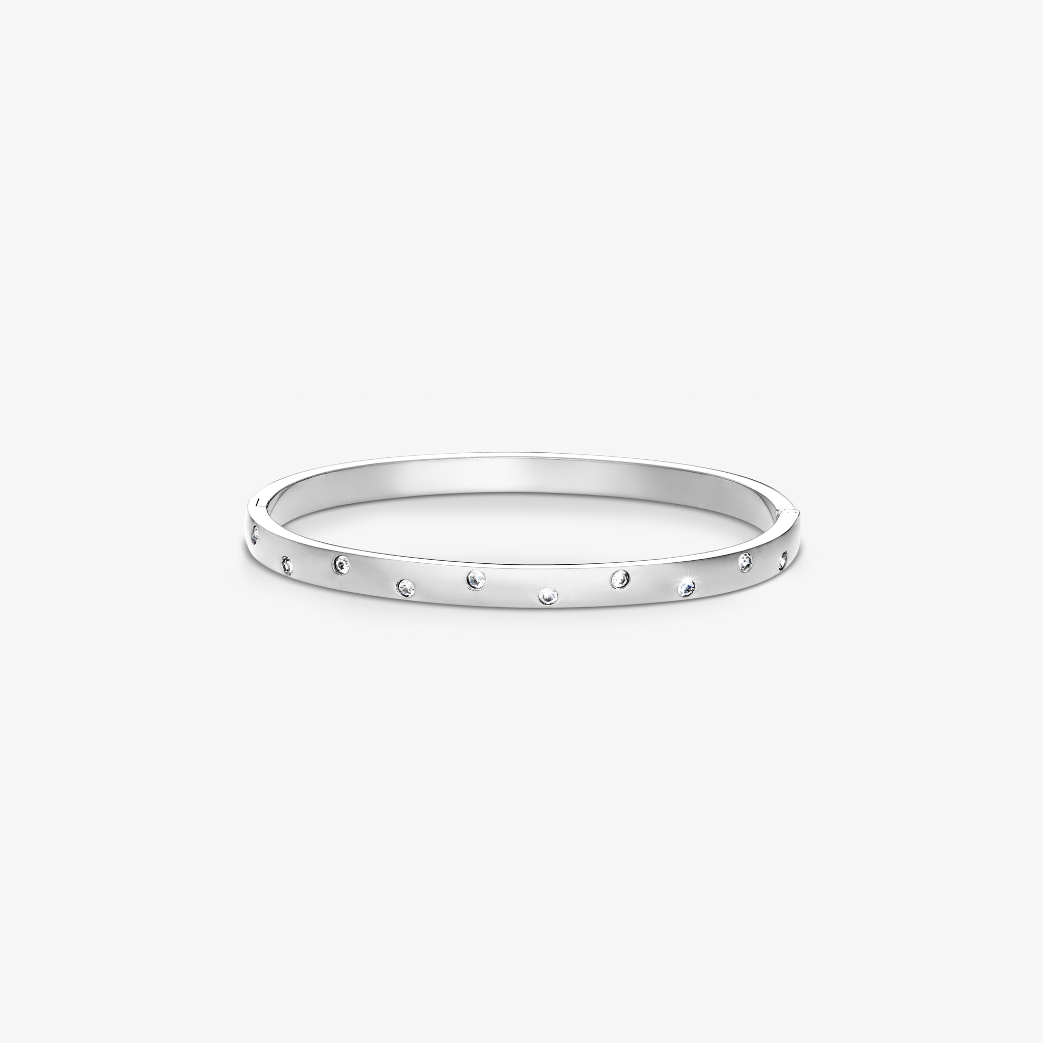 Flow Crystal Dot Armband Försilvrat