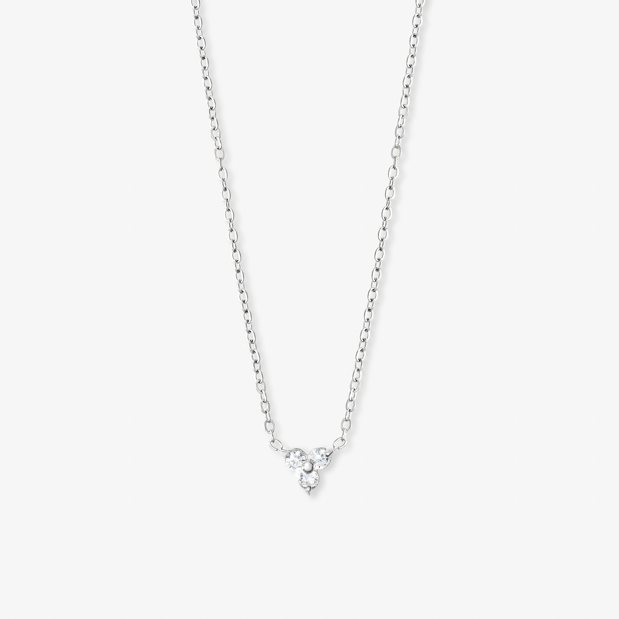 Trinity Crystal Halsband Silverfärgat