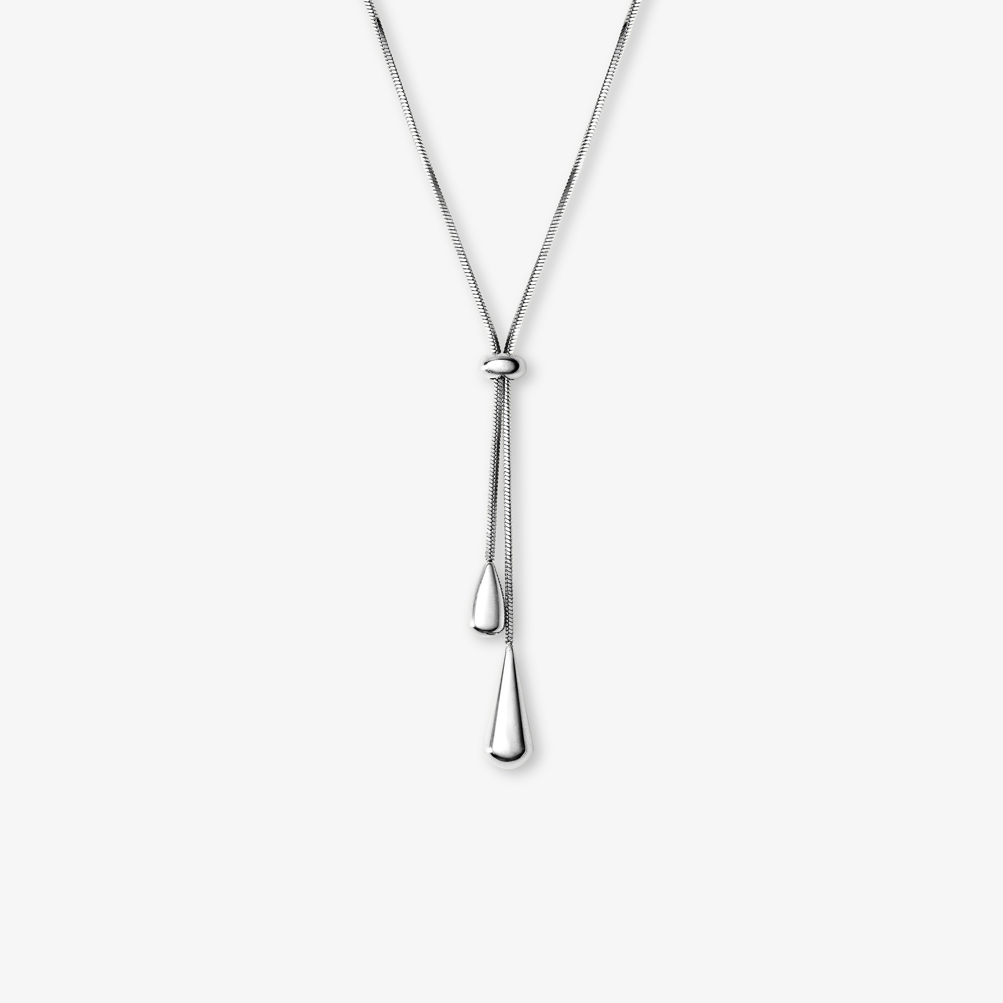Justerbart Slider Halsband Silverfärgat