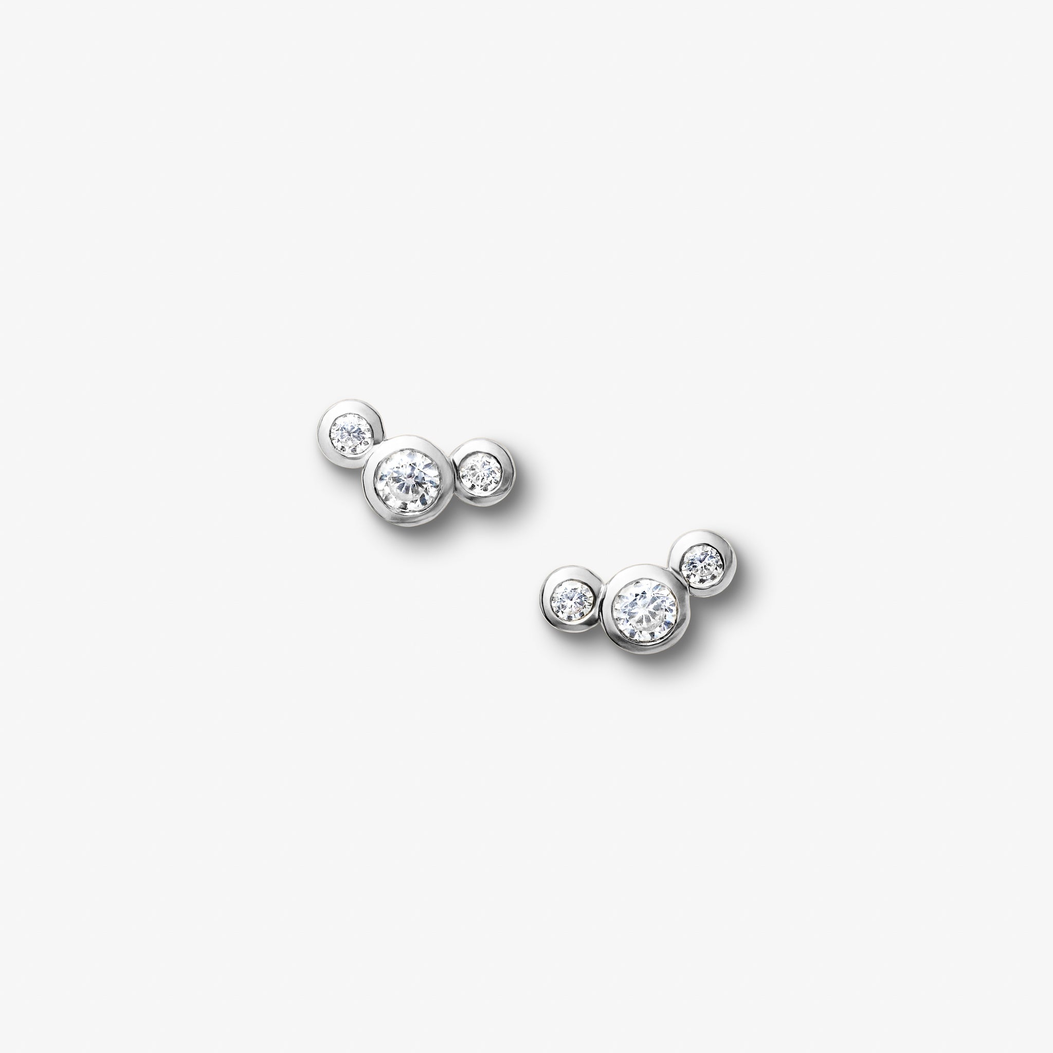 Trippelkristallörnstift Silver