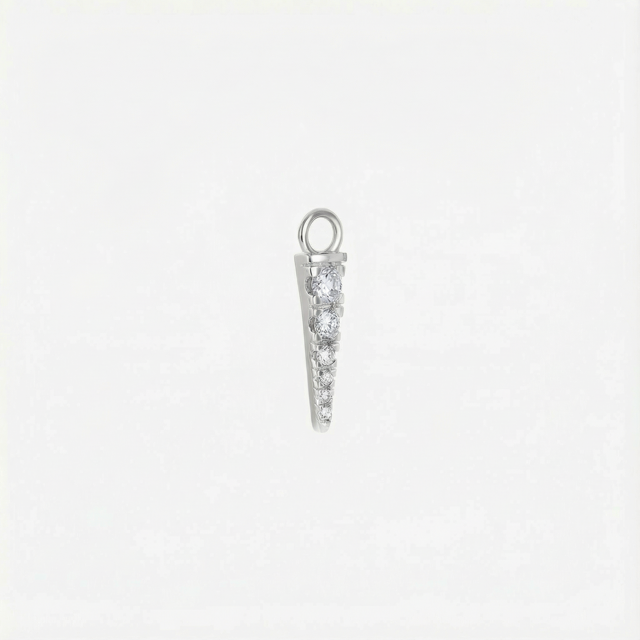 Edge Crystal Drop Silverpläterad
