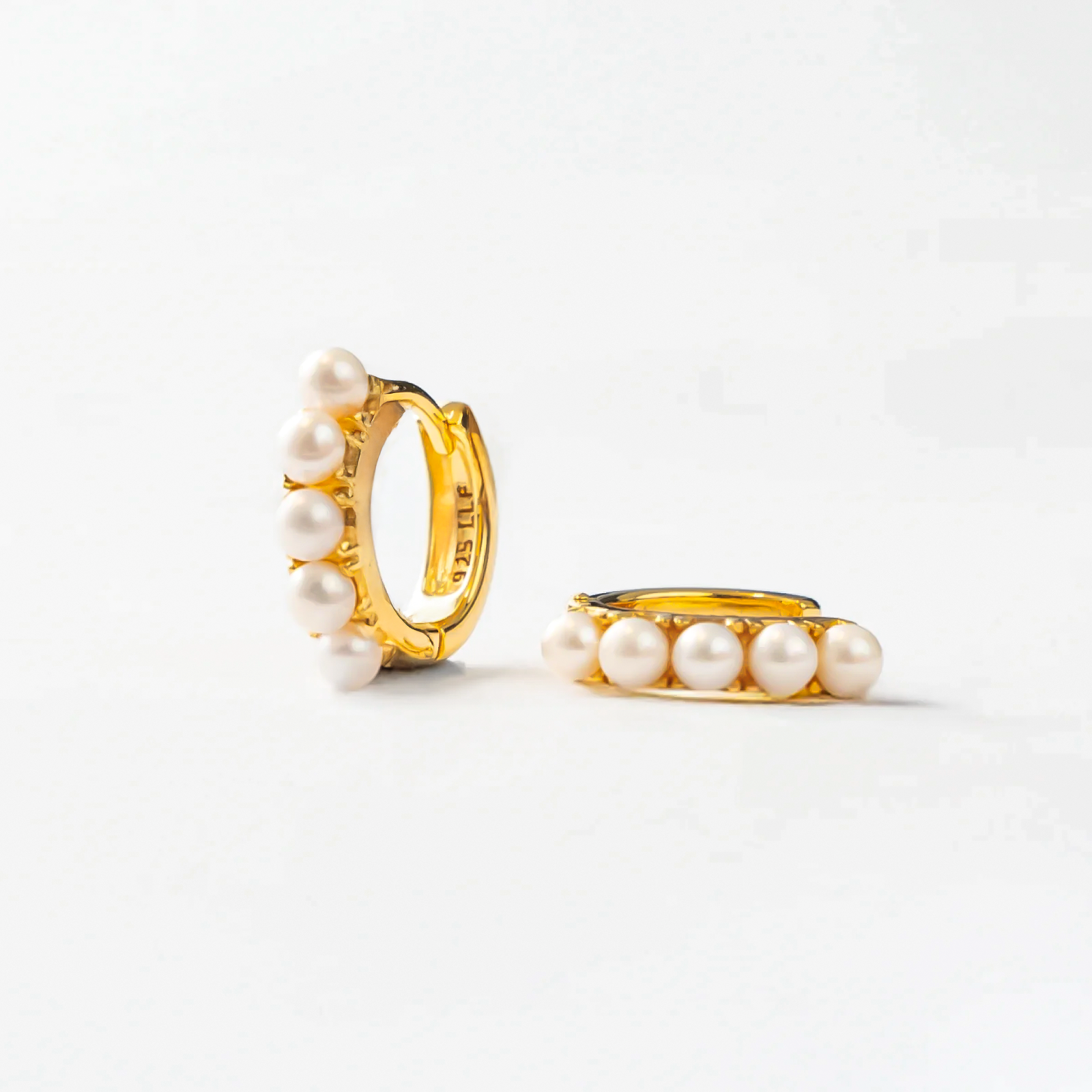 Perle Creol øreringe i guld