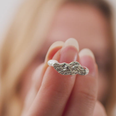 Flad overflade med struktur ring