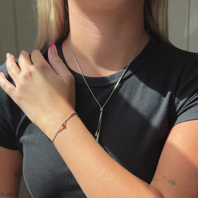 Justerbart Slider Halsband Silverfärgat
