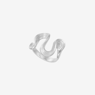Snoet Wave Ring i sølv
