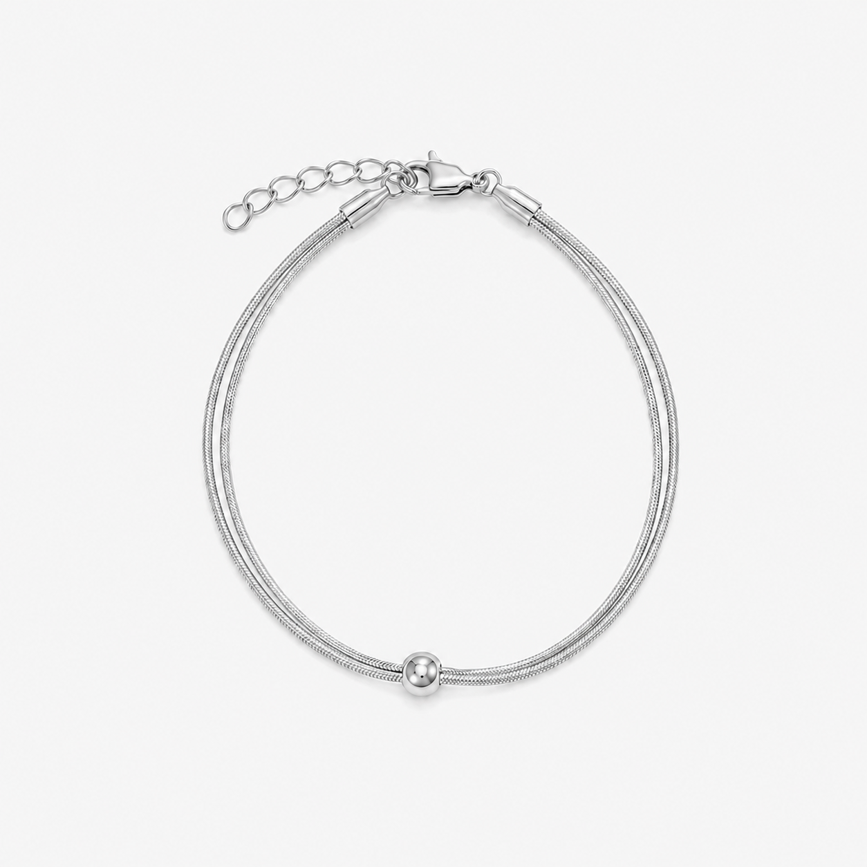 Justerbart Slider Halsband Silverfärgat