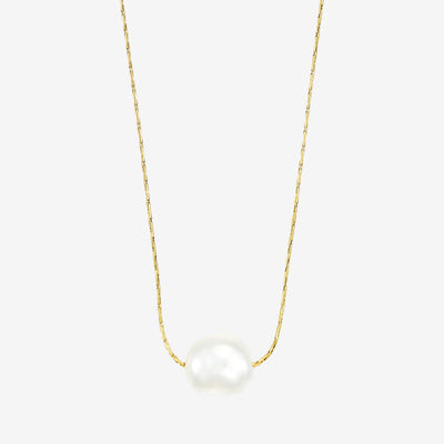 Solo Perlehalskæde i guld