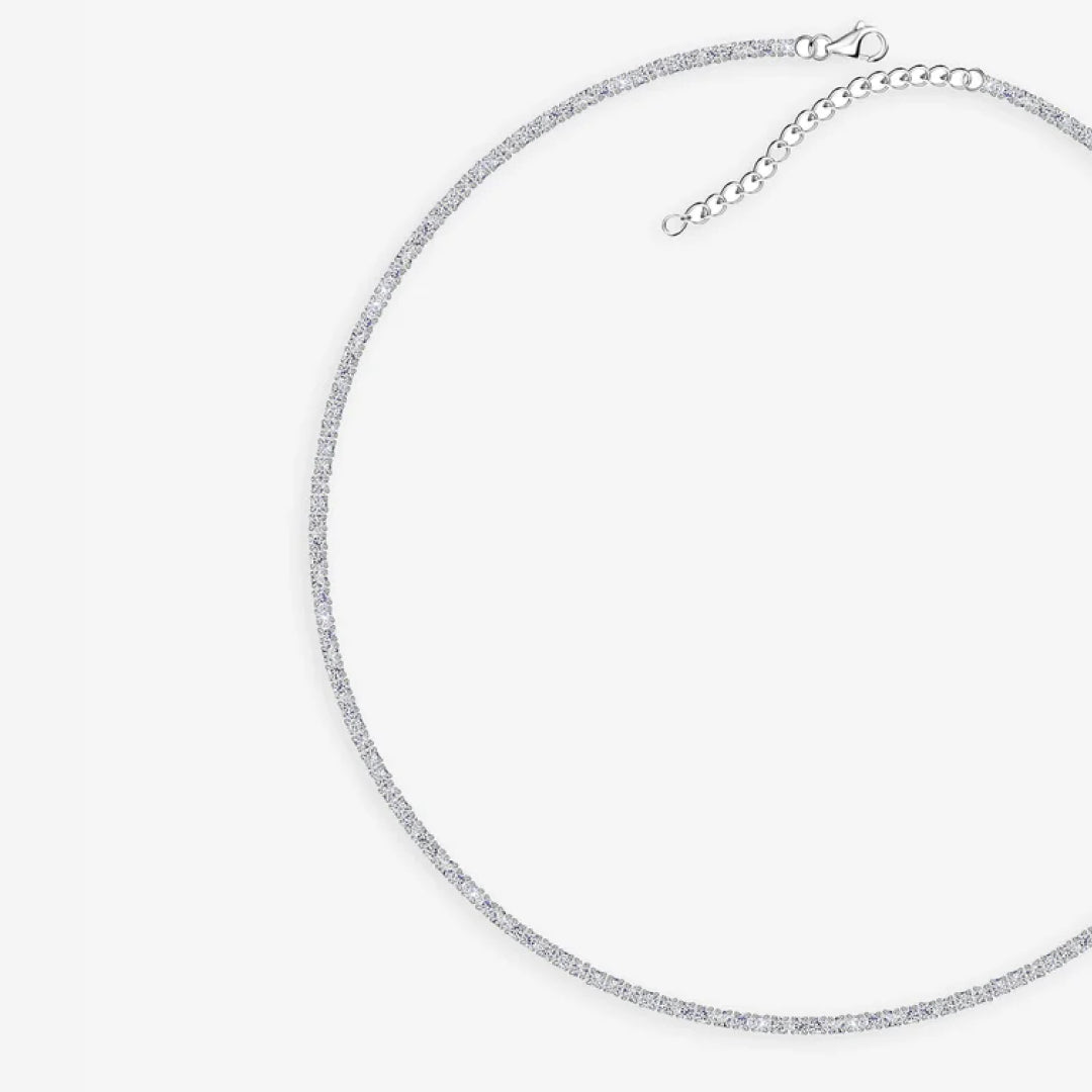 Tennishalsband Silver