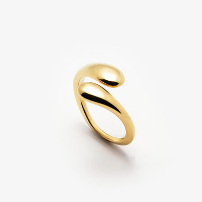 Twist Hug Ring i guld